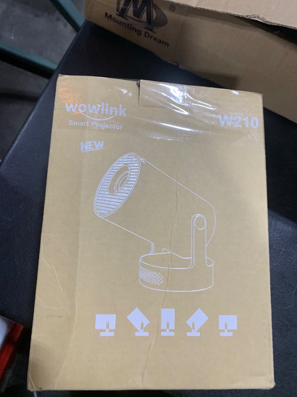 Photo 1 of [Built-in Apps & 2025 Upgraded] Mini Projector with WiFi 6 and Bluetooth 5.4 Support 4K 1080P Auto Keystone 180° Rotatable Projector Portable Compatibile with HDMI/TV Stick/Memory Stick/Laptop, White