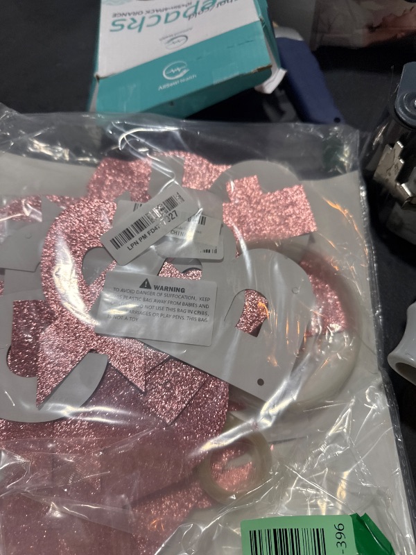 Photo 1 of 131 PCS Custom Banner Glitter DIY Letter Banners Personalized Banner for Birthday Congratulations Wedding Party Rose Golden Glitter 5-inch