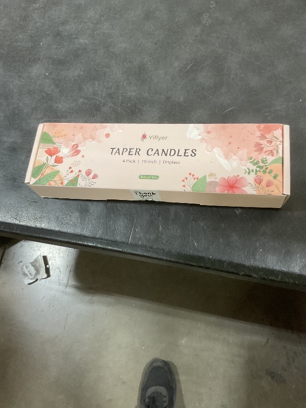 Photo 1 of 10 Inch Gradient-Pink Taper Candles, 4 Packs Unscented Candlesticks for Dinner, Wedding, Valentine’s Day and Home Decoration, Dripless and Smokeless, 8-10 Hours Burn