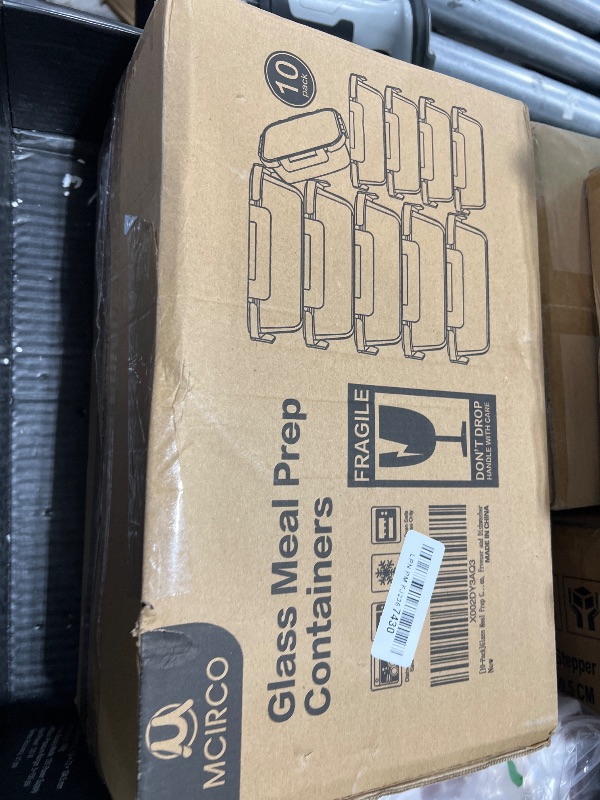 Photo 1 of [10-Pack] Glass Meal Prep Containers with Lids, MCIRCO Food Storage Containers with Snap Locking Lids, Airtight Lunch Containers, Microwave, Oven, Freezer and Dishwasher