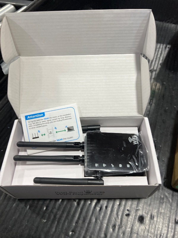 Photo 1 of 12880 Sq.Ft Range WiFi Extender Signal Booster Dual Band 5GHz/2.4GHz, 105-Device Compatibility, Simple Installation, WiFi Extender