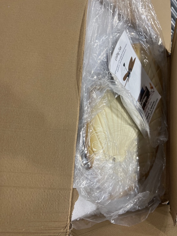 Photo 1 of **INCOMPLETE** Wiviniya Tropical Ceiling Fans with Lights and Remote/APP Control, 44 Inch Palm Leaf Ceiling Fan with LED Lights, Outdoor Ceiling Fans for Patios Porch, Reversible Quiet Motor, Dimmable, Wood Grain