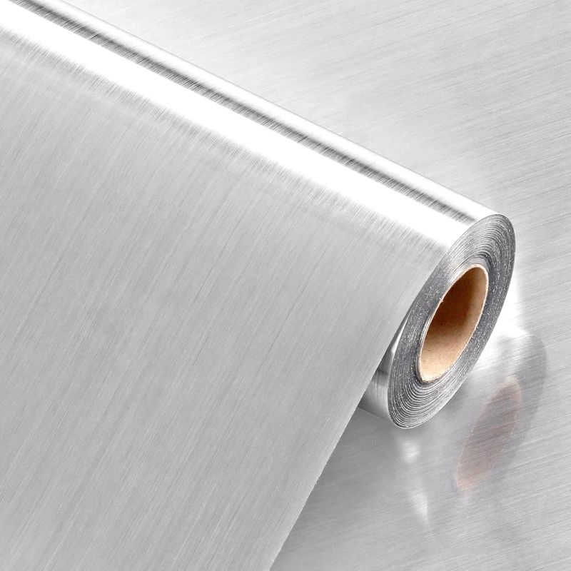 Photo 1 of
Stainless Steel Contact Paper 24" x 118" Self Adhesive Fridge Wallpaper Peel and Stick Backsplash Waterproof Vinyl Refrigerator Wrap Metallic...