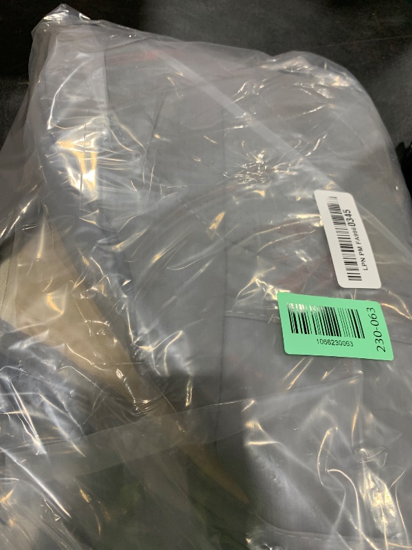 Photo 1 of 1-Pack Leather Front Car Seat Covers - Bottom Car Seat Covers Fully Wrapped, Non-Slip and Waterproof, Fits Most Vehicles Gray