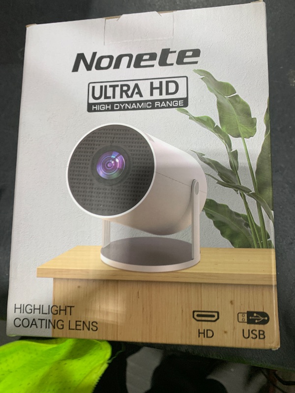 Photo 1 of [2026 Upgraded] Mini Projector Support 4K 1080P FHD Auto Keystone 270° Rotatable with WiFi 6 and Bluetooth 5.2 Projector Portable Compatibile with HDMI/TV Stick/Memory Stick/Laptop,White