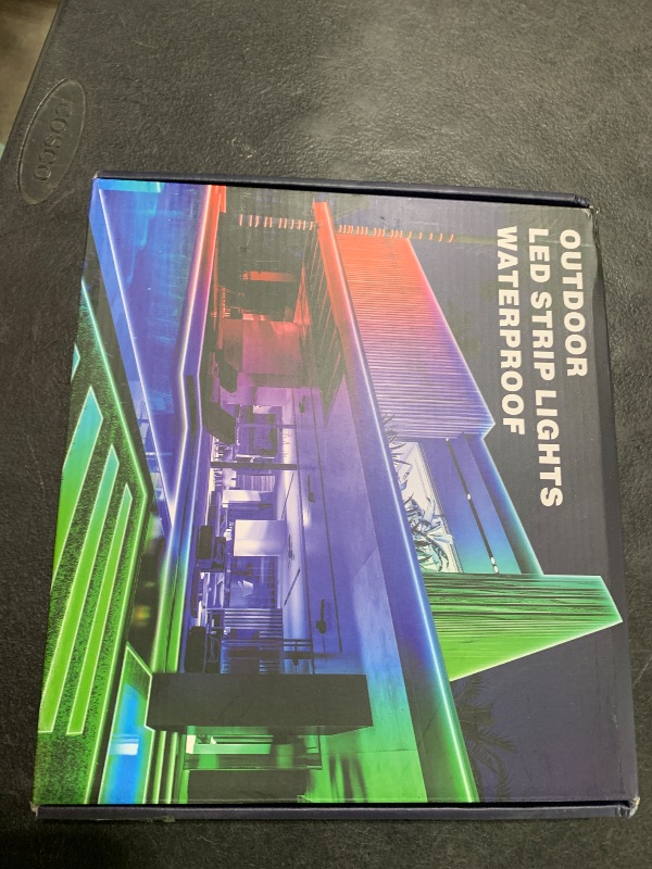 Photo 1 of 100Ft Outdoor LED Strip Lights Waterproof,Music Sync RGB IP68 Outside Led Light Strips Waterproofs with App and Remote,Exterior Led Rope Lights Waterproof for Deck,Balcony,Roof,Garden,Pool