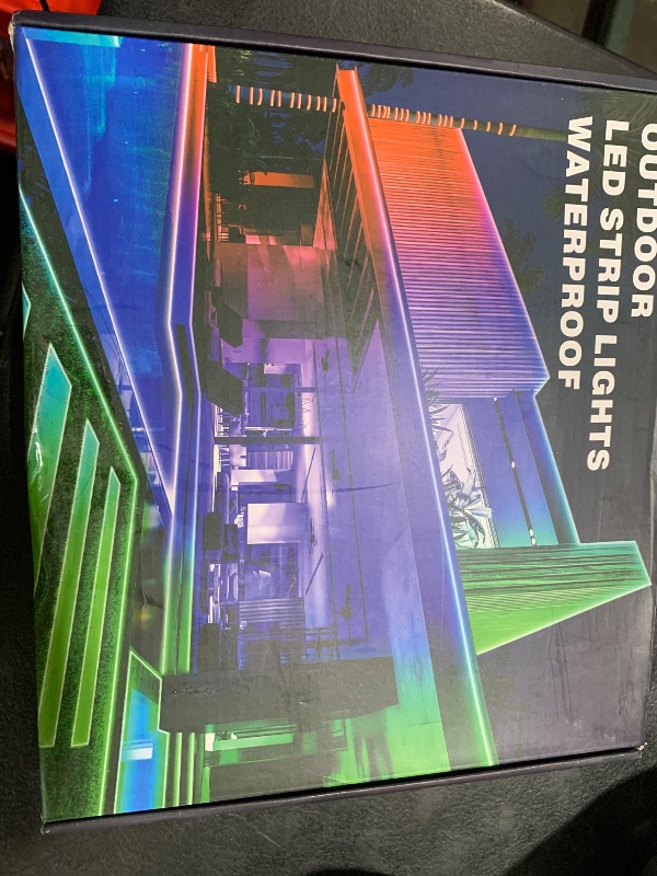 Photo 1 of 100Ft Outdoor LED Strip Lights Waterproof,Music Sync RGB IP68 Outside Led Light Strips Waterproofs with App and Remote,Exterior Led Rope Lights Waterproof for Deck,Balcony,Roof,Garden,Pool