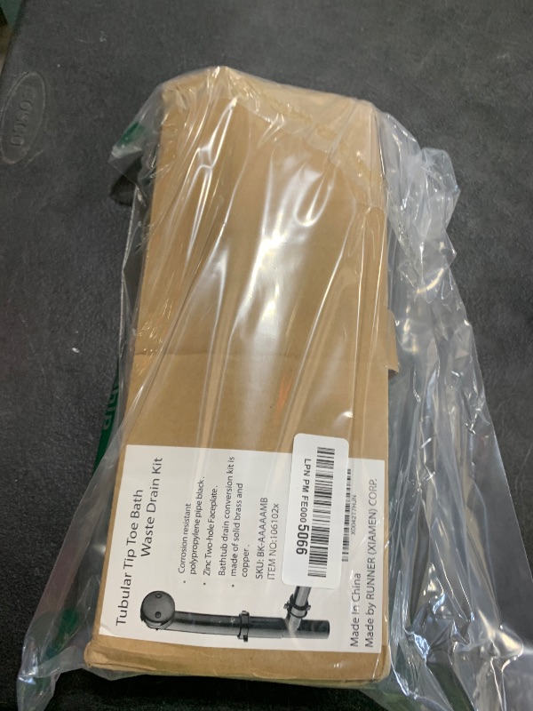 Photo 1 of (1 Pack) Yariwiz 1-1/2" Matte Black Bathtub Tub Drain Kit Bath Waste Overflow Drain Tube Assembly with Touch-Toe Tub Drain Stopper and Overflow Faceplate Matte Black