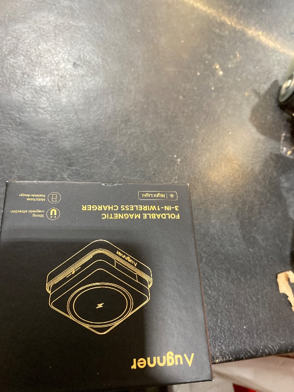 Photo 1 of ?2025 Upgraded?Wireless Charger 3 in 1, Foldable Wireless Charging Station with Night Light for Apple MagSafe Charger, Travel Magnetic Charger Stand, Nightstand Fast 15W Charging Station (20W Adapter)