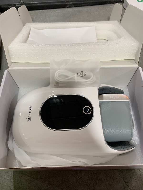 Photo 1 of belhope Hand Massager with 9 Modes and 4 Heating Options for Hot and Cold Therapy Hand and Wrist Massager for Arthritis and Carpal Tunnel Relief, Hand Massager with Heat and Compression, White