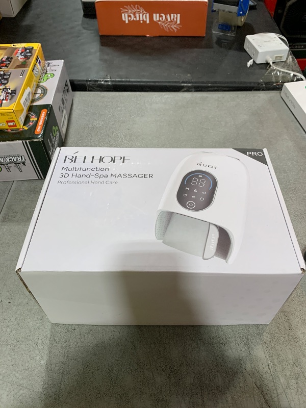 Photo 1 of belhope Hand Massager with 9 Modes and 4 Heating Options for Hot and Cold Therapy Hand and Wrist Massager for Arthritis and Carpal Tunnel Relief, Hand Massager with Heat and Compression, White