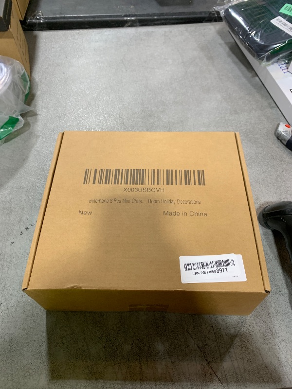 Photo 1 of winemana 6 Pcs Mini Christmas Tree Table Decorations, 9" Small Artificial Trees with Red Berries Pine Cone Tabletop Centerpiece for Home Office Room Holiday Decorations