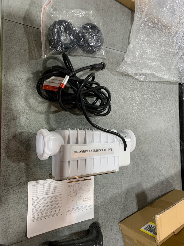 Photo 1 of 520555 Salt Chlorine Generator Cell, Suitable for Pools Up to 40,000 Gallons, Includes 15' Cable 2" PVC Unions