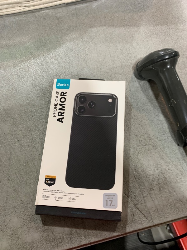 Photo 1 of BENKS ArmorAir Case for iPhone 17 Pro, Compatible with Magsafe, Ultra Slim & Lightweight Minimalist Case Built with Dupont Kevlar Aramid Fiber, Black