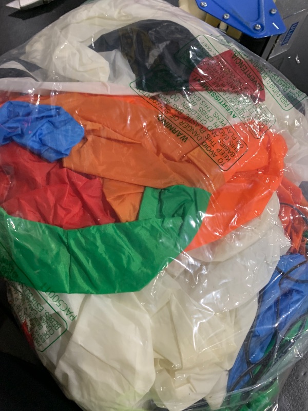 Photo 1 of [ 3 Colors Changing Light ] TURNMEON 8 Ft Long Halloween Inflatables Three Ghosts with Pumpkin Candy Bags Halloween Decorations Outdoor Build-in LED Light Blow Up Halloween Decor Yard Party Garden