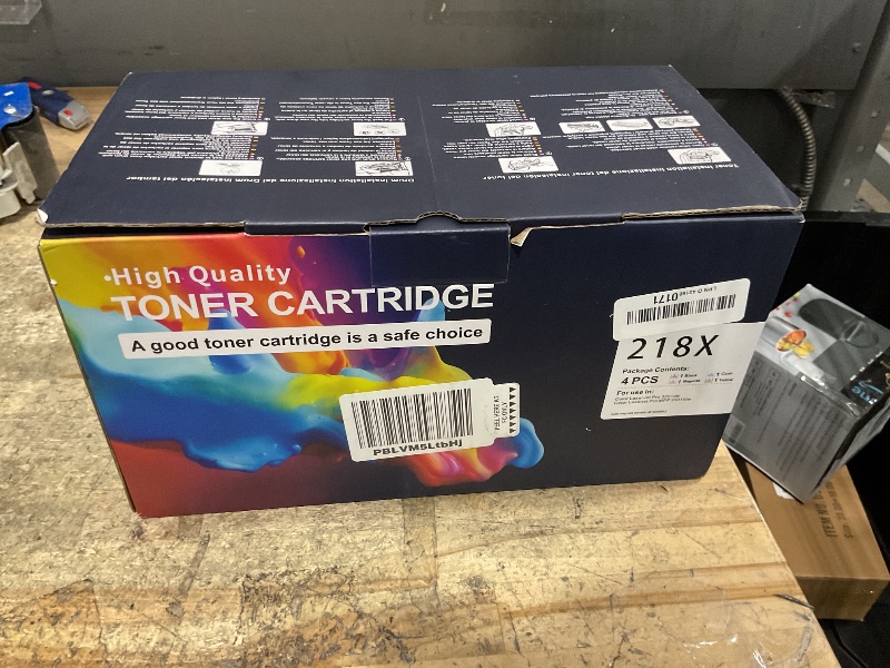 Photo 1 of 218X High Yield Toner Cartridge (No Chip) Replacement for HP 218X/218A to Compatible with HP Color Laser Jet Pro 3201dw MFP 3301cdw MFP 3301fdw MFP 3301sdw (4 BK/Y/C/M) W2180/2181/2182/2183X (No Chip)