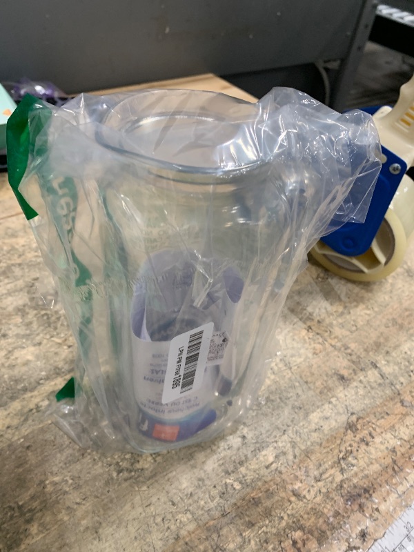 Photo 1 of **MISSING LID*** Bormioli Rocco Glass Frigoverre Jug With Teal Airtight Lid, 1 Liter, Pitcher With Hermetic Sealing, Easy Pour Spout Handle For Water, Juice, Iced Coffee & Iced Tea.