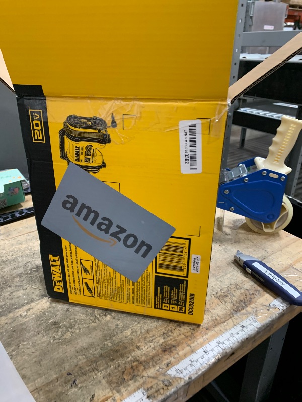 Photo 1 of DEWALT Tire Inflator Portable Air Compressor 20V MAX, Car Air Pump with Automatic Shut Off, LED Light, Tool Only (DCC020IB)