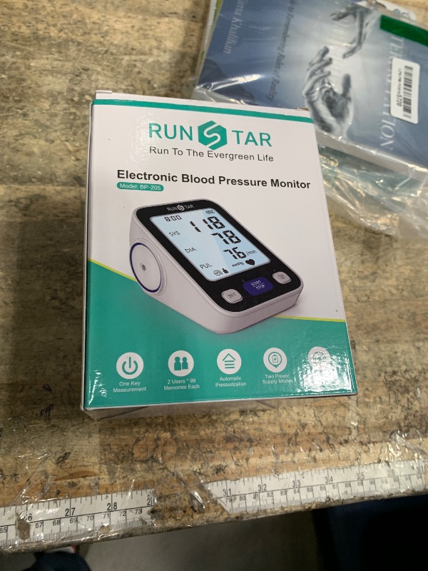 Photo 1 of RunStar Upper Arm Blood Pressure Monitor with Wide Range Cuff (8.6'' -16.5'') for Home Use FSA&HSA Eligible, Automatic Digital BP Machine with Storage Bag, 2x99 Reading Memory