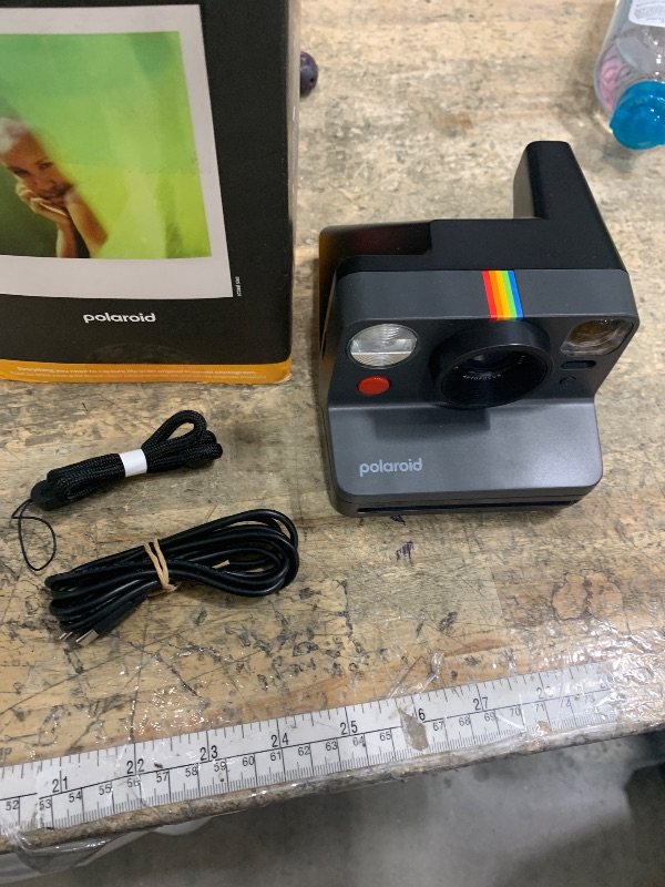 Photo 1 of **NO FILM INCLUDED**Polaroid Now 2nd Generation I-Type Instant Camera + Film Bundle - Now Black Camera + 16 Color Photos (6248)- Black