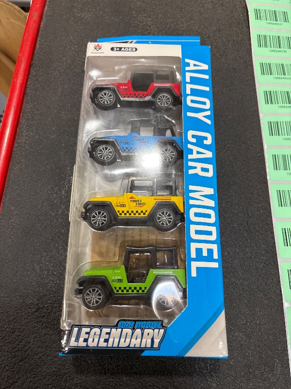 Photo 1 of 1 Set of 4pcs Mini Pull Back Off-Road Toy Cars Vehicles, Jeep-Like, Birthday Gifts, Party Favors,Christmas Stuffers for Toddlers Kids Boys Girls