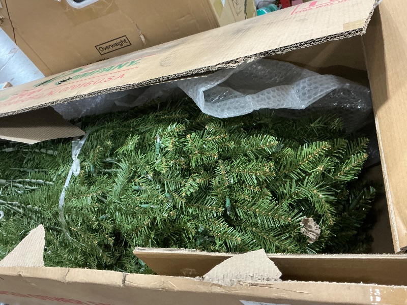 Photo 1 of ** Only box # 2 is included Missing box # 1 ** National Tree Company 12 ft Pre-Lit Dunhill Fir Artificial Christmas Tree, 1,500 Clear Lights, 7,794 Tips, Includes Stand, Green