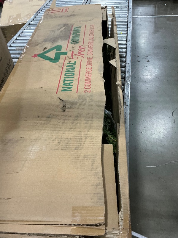 Photo 1 of ** Only box # 2 is included Missing box # 1 ** National Tree Company 12 ft Pre-Lit Dunhill Fir Artificial Christmas Tree, 1,500 Clear Lights, 7,794 Tips, Includes Stand, Green