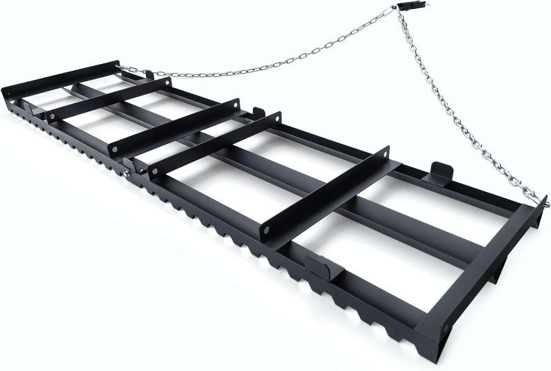 Photo 1 of 
6FT Drag Harrow Driveway Grader, Specially Designed for Smooth and Even Leveling, Tow Behind with Chain for ATV, UTV, Tractor for Lawn Leveling Rake, Land Leveling