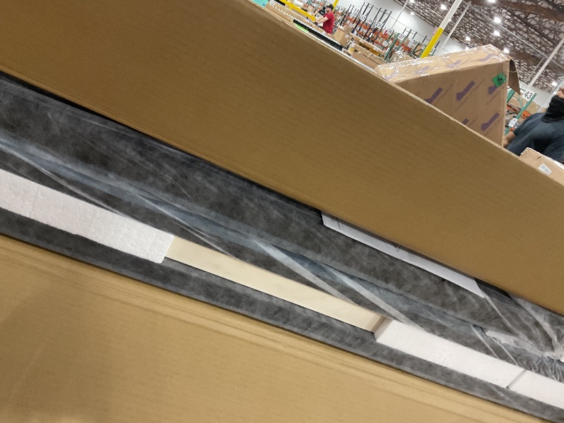 Photo 1 of (bottom framing only*!) Modway Solana King Size Performance Velvet Platform Bed in Cadet Blue – Upholstered base Frame – Plinth Base Platform Bed Frame