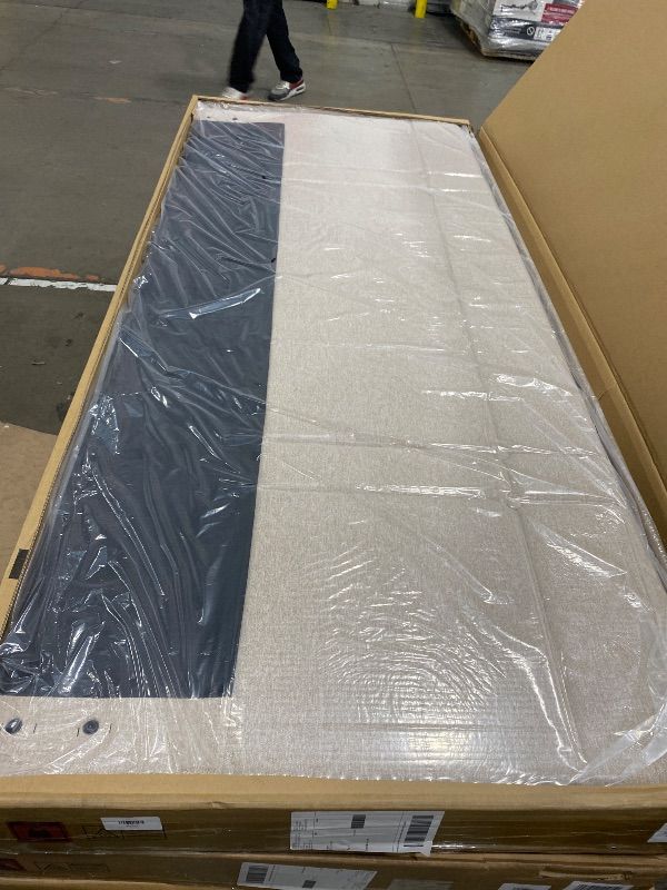 Photo 1 of  Headboard and Modern Platform Frame, Beige