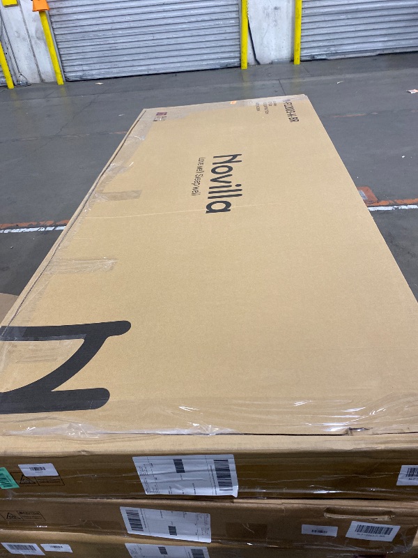 Photo 1 of  Headboard and Modern Platform Frame, Beige