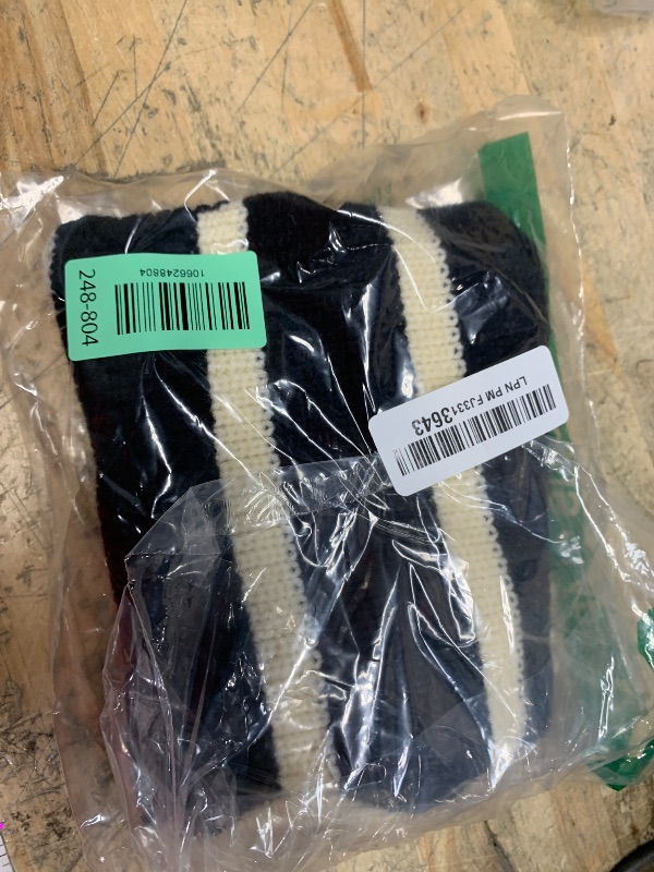 Photo 1 of Small Dog Sweater with Zipper, Knitted Striped Pullover Dog Clothes for Cold Weather, Thick Warm Cozy Stretchy Sweater for Chihuahua, Bulldog, Dachshund, Pug(Black & White Strip, M)