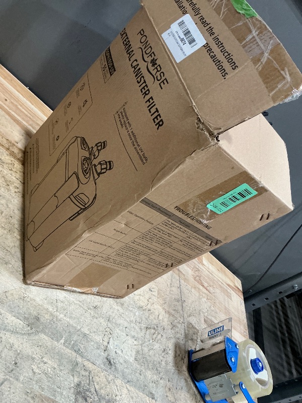 Photo 1 of ***PARTS ONLY***PONDFORSE 225GPH Canister Filter, External Aquarium Filter Ultra-Quiet Water Circulation Cleaning Machine with Media for Fish Tanks and Aquariums Up to 55 Gallons (225GPH)