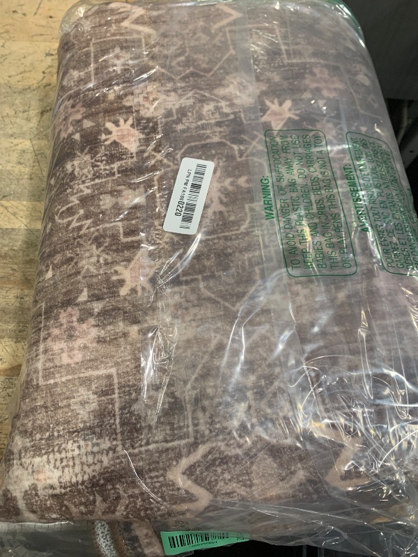 Photo 2 of Brown Earthy Boho Washable 3x10 Extra Long Hallway Runner Rug, Waterproof Large Kitchen Floor Rug Indoor, Non-Slip Stain & Fade Resistant, Vintage Dark Taupe Decor