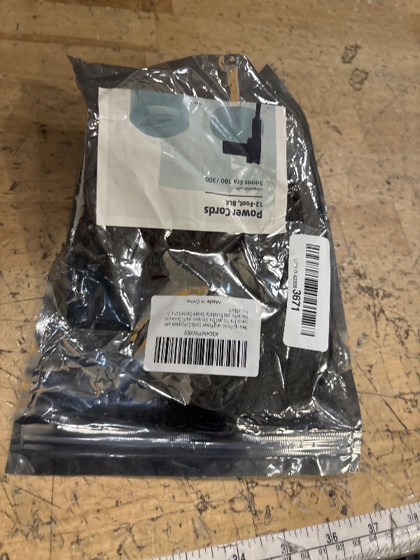 Photo 1 of (2-Pack) Long Power Cords Compatible with Sonos Era 100 and Era 300 Speakers, Extended Reach, Enhanced Flexibility, and Durability, Secure Connection (12-Foot)(Black)