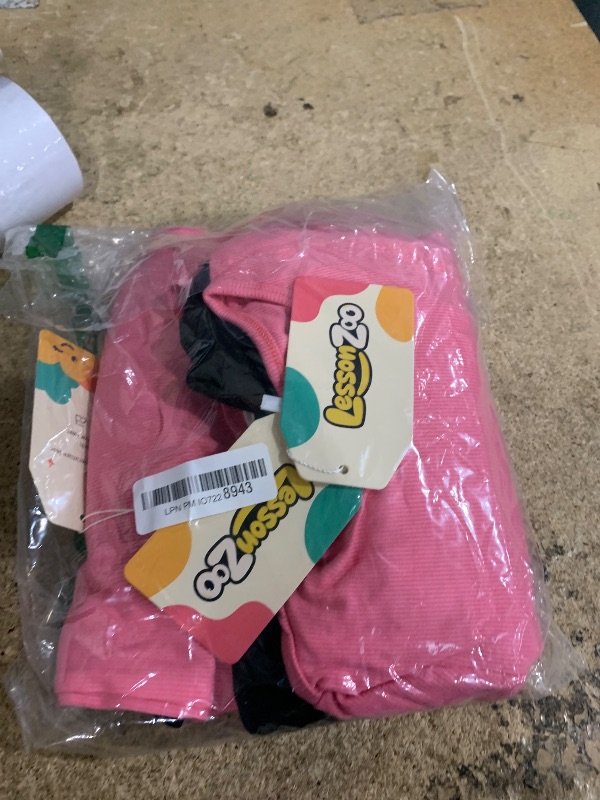 Photo 1 of *ONLY 2* LessonZoo 3 Pack Girls Long Sleeve Shirts Ribbed Knit Cotton Layering Tops Slim Fit Crewneck Casual Undershirts(Black, White, Peach Pink,11-12 Years)