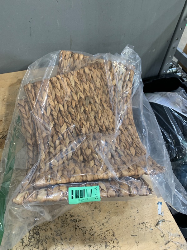 Photo 2 of CENBOSS Rattan Christmas Tree Collar, Wicker Tree Skirt & Stand Base Cover (Brown Wash, 24 inch)