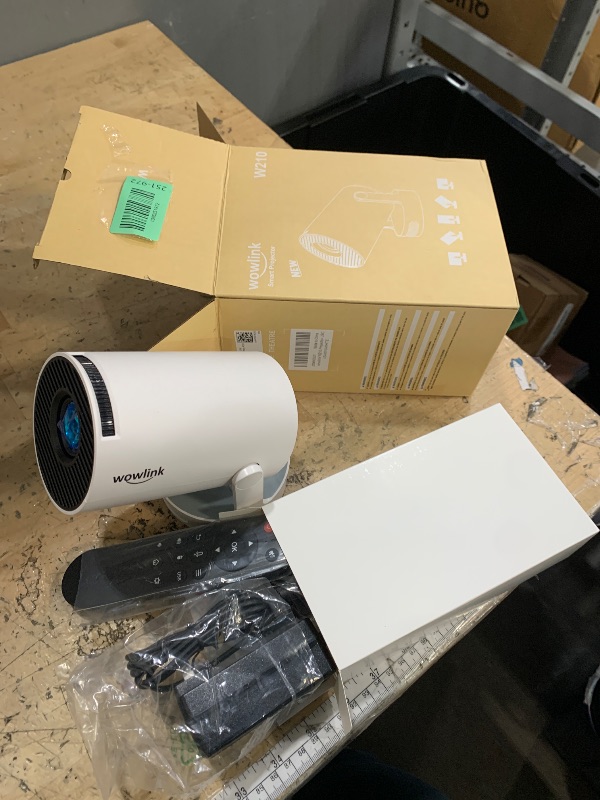 Photo 1 of [Built-in Apps & 2025 Upgraded] Mini Projector with WiFi 6 and Bluetooth 5.4 Support 4K 1080P Auto Keystone 180° Rotatable Projector Portable Compatibile with HDMI/TV Stick/Memory Stick/Laptop, White