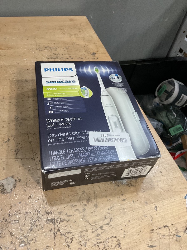 Photo 1 of *UNOPENED* PHILIPS Sonicare ProtectiveClean 6100 Rechargeable Electric Toothbrush, with Pressure Sensor, 3 Cleaning Modes, SmarTimer and QuadPacer, 14-Day Battery Life, Travel Case, White, Model HX6877/21