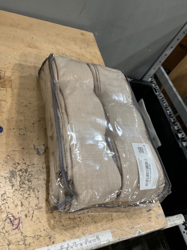 View 2 of 102 Inch Long Curtains Pinch Pleat Linen Curtains for Living Room Bedroom 2 Panels Tan Brown Burlywood Taupe Light Filtering Privacy 102 Inch Pleated Drapes Hooks Rings Back Tab for Sliding Door