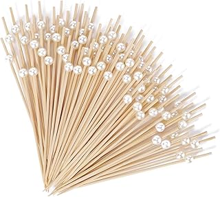 Photo 1 of Cocktail Picks Toothpicks for Appetizers - 4.7 inch White Pearl Cocktail Skewers for Appetizers, Food Picks for Drink Fruit Party Supplies Bridal Shower Decorations Accessories