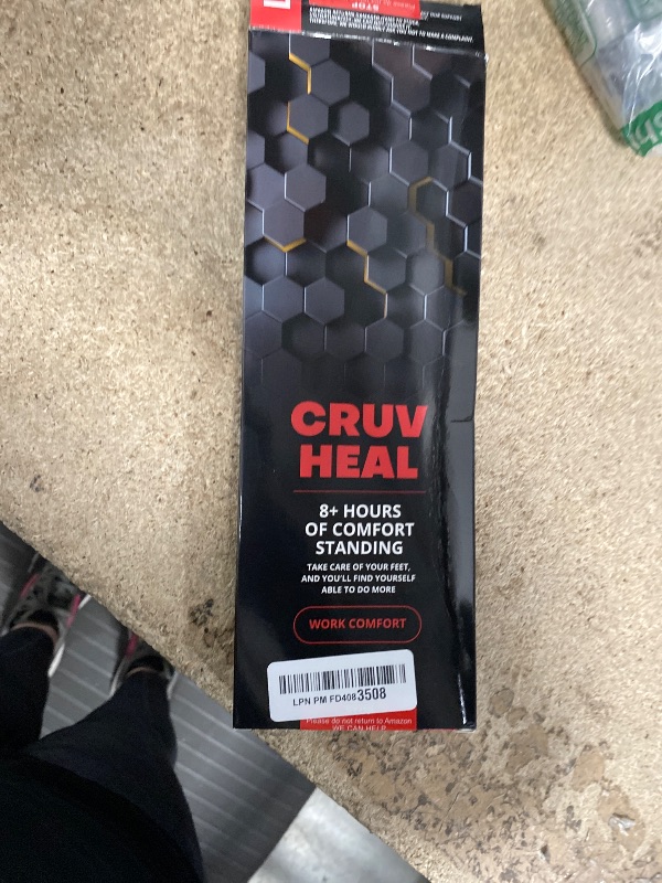 Photo 1 of (New) Work Comfort Orthotic Insoles - Anti Fatigue Shoe Insert Men Women - Low Arch Support - Shock Absorption - Foot Pain Relief - Work Boot Insoles (Black Hexagons, L)