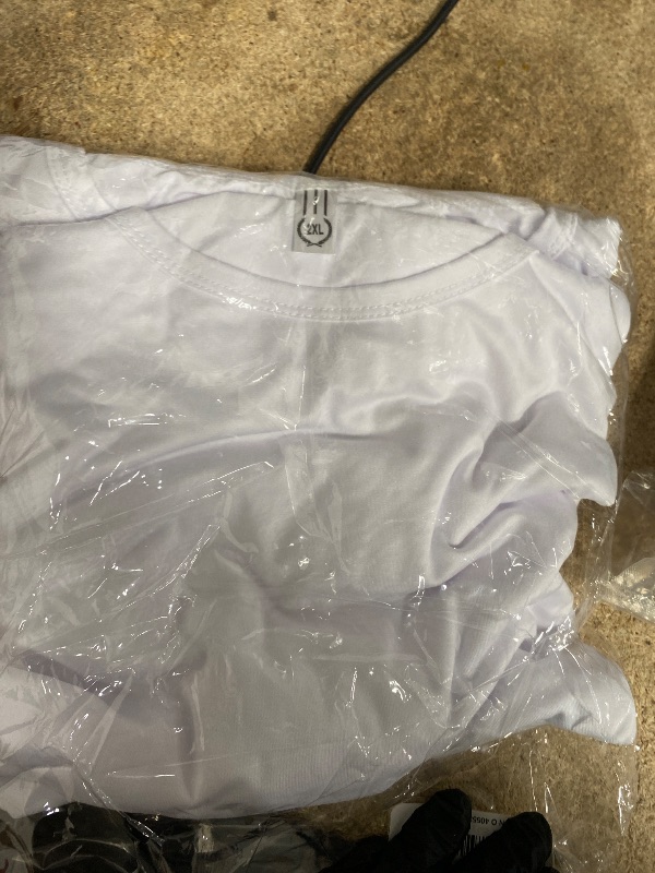 Photo 1 of  ONE ORJ  Polyester Adult Tshirts for Sublimation White Blank Crew Neck Men Short Sleeve T-Shirt SIZE 2XL