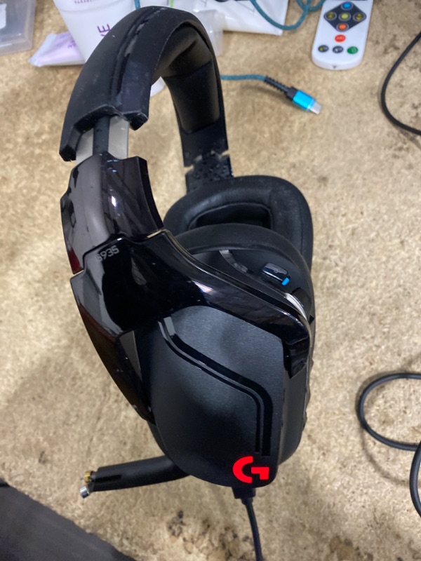 Photo 1 of **SEE NOTES***Logitech G935 Wireless DTS:X 7.1 Surround Sound LIGHTSYNC RGB PC Gaming Headset - Black/Blue