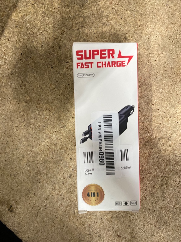 Photo 1 of [Apple MFi Certified] Retractable Car Charger USB C, Braveridge 120W USB C Car Charger 4 in 1 PD/QC Type C Fast Charge Cigarette Lighter Adapter for iPhone 17/17 Pro Max/16 Pro/15/Galaxy S25/S24/Pixel