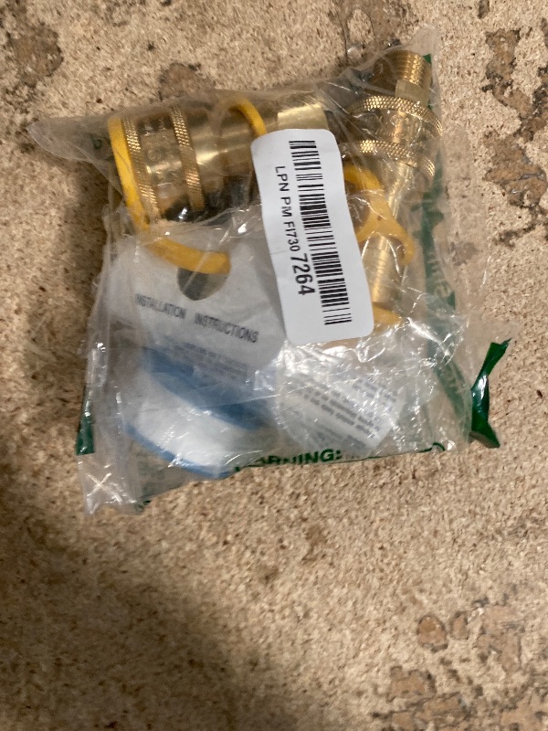 Photo 1 of [100% Solid Brass] BlueStars 1/2 inch Gas Quick Connect Kit - Includes Female Quick Connect Disconnect Connector & Male Insert Plug, Natural Gas Propane Quick Connect Adapter - for Heater Grill RV