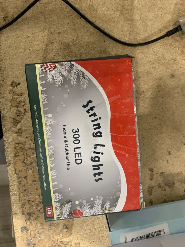 Photo 1 of ***MISSING REMOTE*** LJLNION 300 LED Christmas Lights, Extra Long 98.5FT Xmas String Lights Outdoor Indoor, 8 Lighting Modes, Plug in Waterproof Fairy Lights for Wedding Party Bedroom Decorations (Red & Green)