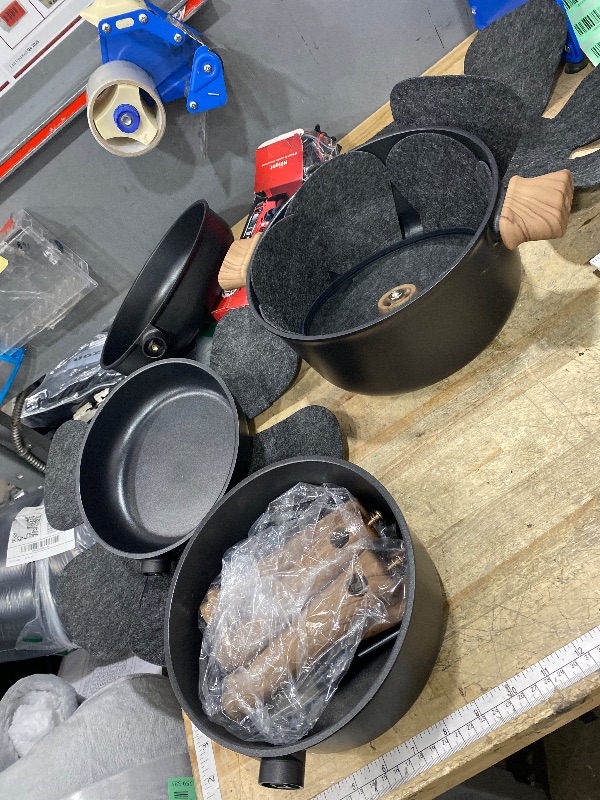 Photo 1 of *INCOMPLETE *

CAROTE Nonstick Pots and Pans, Induction Cookware Set Kitchen Cooking Sets, Non Stick w/Frying Pan (PFOS, PFOA Free), Black, 9pcs