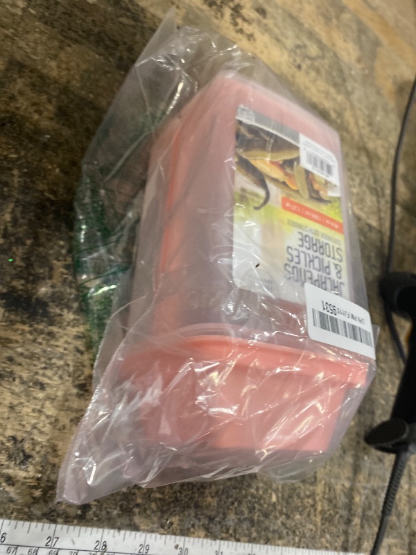 Photo 1 of ****MINOR DAMAGE (PIECE OF THE CORNER BROKEN OFF) **** 1 Large Pickle Jar Holder Olive Jalapeno Keeper Container Food Storage Strainer