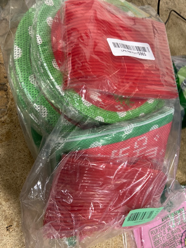 Photo 1 of 2 sets medium holiday paper plates, 2 set small paper plates, 2 packs napkins, 2 sets of plastic red forks